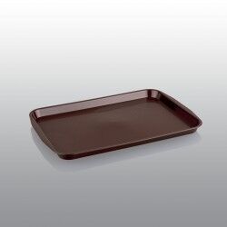 27X36 CM PLASTİK (ABS) TEPSİ KAHVERENGİ
